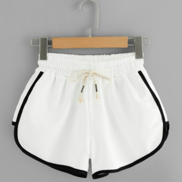 drawstring waist ringer shorts